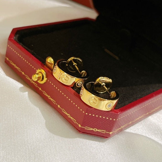[Royal Top]LOVE EARRINGS 5.7MM 2 DIAMONDS