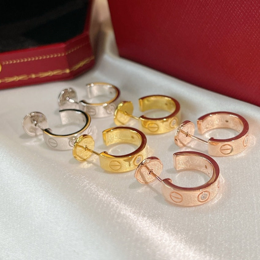 [Royal Top]LOVE EARRINGS 5.7MM 2 DIAMONDS