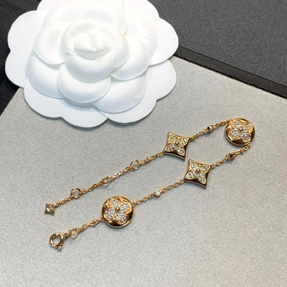 [Royal Top]STAR AND SUN 4 MOTIFS GOLD DIAMONDS BRACELET