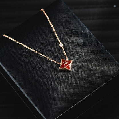 [Royal Top]STAR NECKLACE PINK GOLD 1 DIAMOND