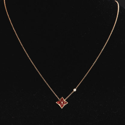 [Royal Top]STAR NECKLACE PINK GOLD 1 DIAMOND