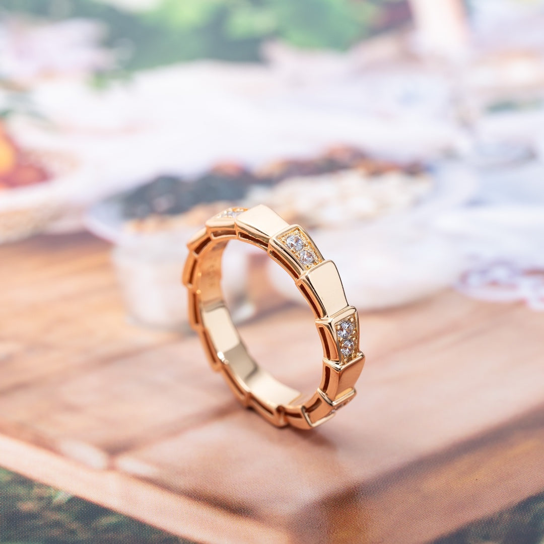 [Royal Top]SERPENTI RING PINK GOLD  3MM