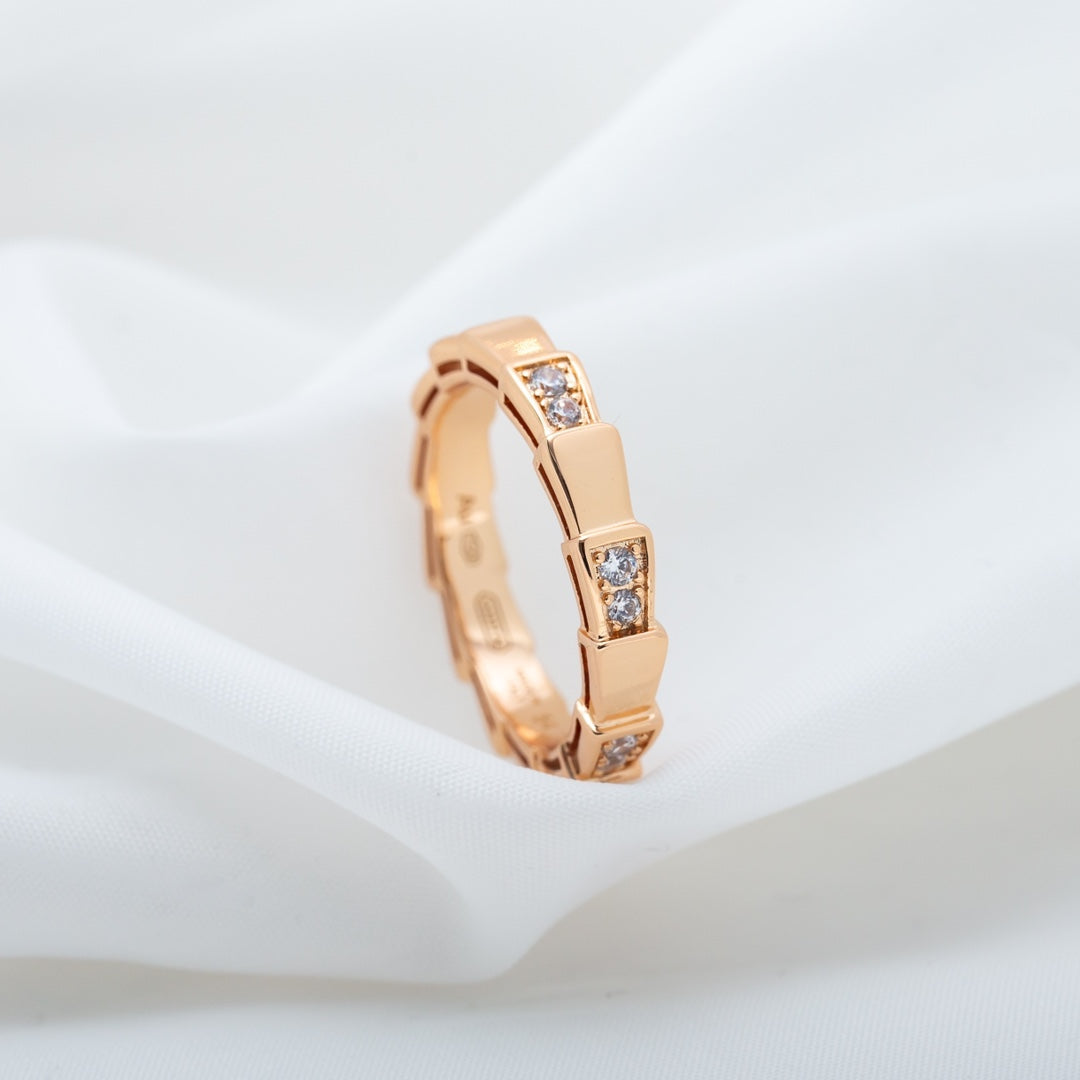 [Royal Top]SERPENTI RING PINK GOLD  3MM