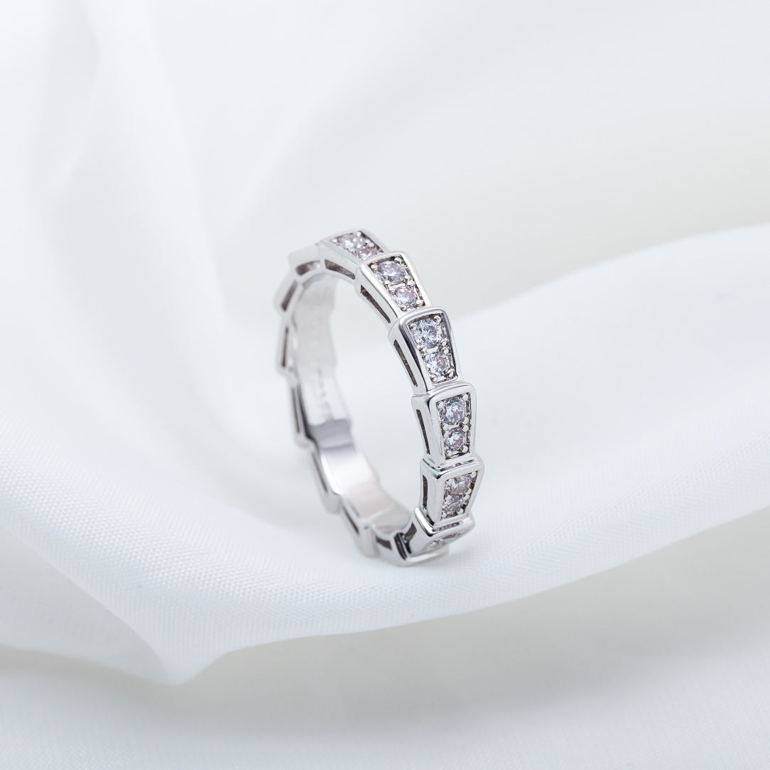 [Royal Top]SERPENTI RING SILVER DIAMOND PAVED 3MM