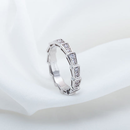 [Royal Top]SERPENTI RING SILVER DIAMOND PAVED 3MM