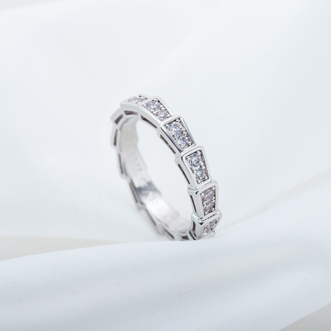 [Royal Top]SERPENTI RING SILVER DIAMOND PAVED 3MM