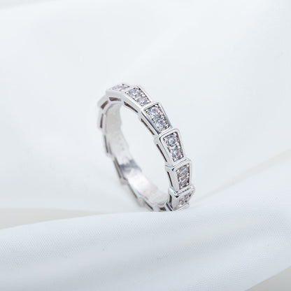 [Royal Top]SERPENTI RING SILVER DIAMOND PAVED 3MM