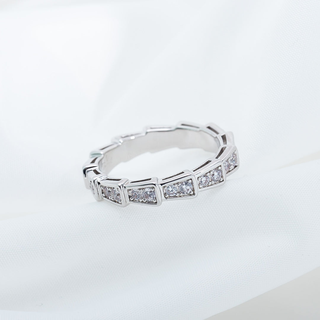 [Royal Top]SERPENTI RING SILVER DIAMOND PAVED 3MM