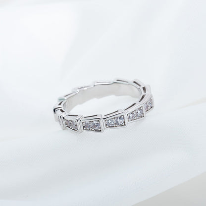 [Royal Top]SERPENTI RING SILVER DIAMOND PAVED 3MM