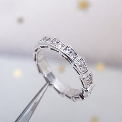 [Royal Top]SERPENTI RING SILVER DIAMOND PAVED 3MM