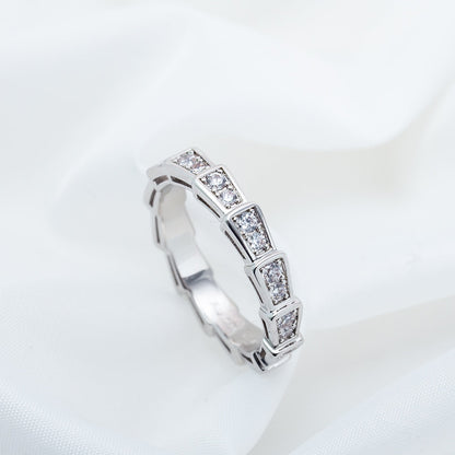 [Royal Top]SERPENTI RING SILVER DIAMOND PAVED 3MM