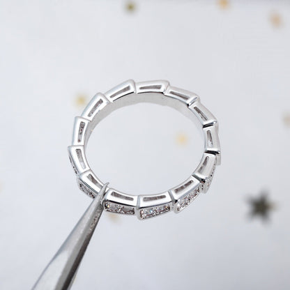 [Royal Top]SERPENTI RING SILVER DIAMOND PAVED 3MM