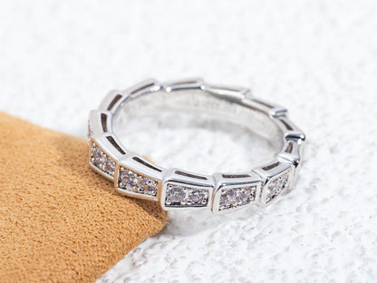 [Royal Top]SERPENTI RING SILVER DIAMOND PAVED 3MM