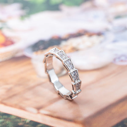 [Royal Top]SERPENTI RING SILVER DIAMOND PAVED 3MM