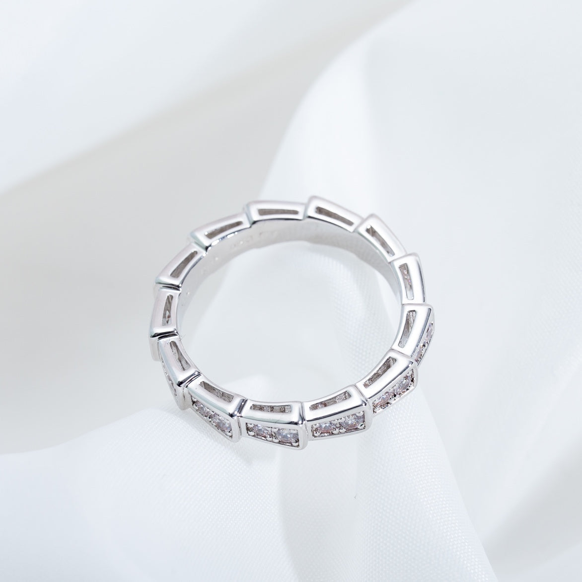 [Royal Top]SERPENTI RING SILVER DIAMOND PAVED 3MM