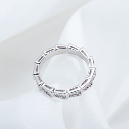 [Royal Top]SERPENTI RING SILVER DIAMOND PAVED 3MM