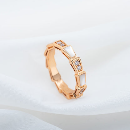 [Royal Top]SERPENTI RING PINK GOLD DIAMOND MOP 3MM