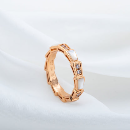 [Royal Top]SERPENTI RING PINK GOLD DIAMOND MOP 3MM