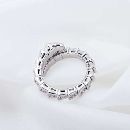 [Royal Top]SERPENTI RING SILVER DIAMOND PAVED 4MM