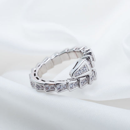 [Royal Top]SERPENTI RING SILVER DIAMOND PAVED 4MM