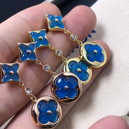 [Royal Top]STAR AND SUN AGATE DIAMOND EARRINGS