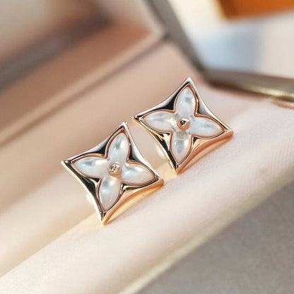 [Royal Top]STAR MOP PINK GOLD EARRINGS