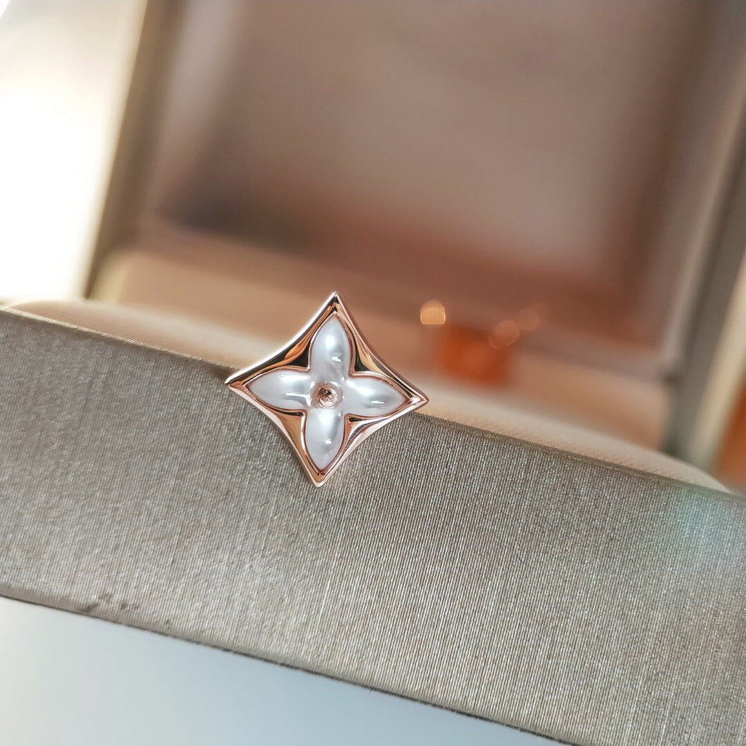 [Royal Top]STAR MOP PINK GOLD EARRINGS