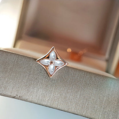 [Royal Top]STAR MOP PINK GOLD EARRINGS