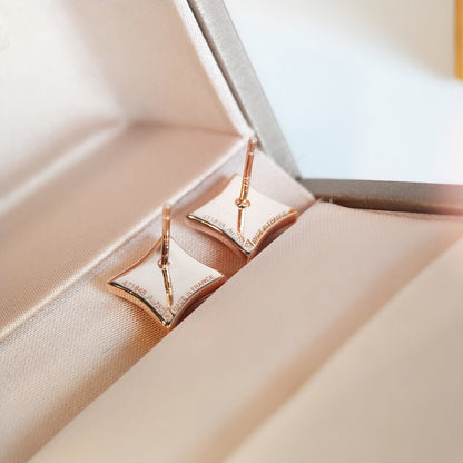 [Royal Top]STAR MOP PINK GOLD EARRINGS