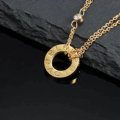 [Royal Top]LOVE NECKLACE 16MM 2 DIAMONDS