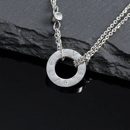 [Royal Top]LOVE NECKLACE 16MM 2 DIAMONDS