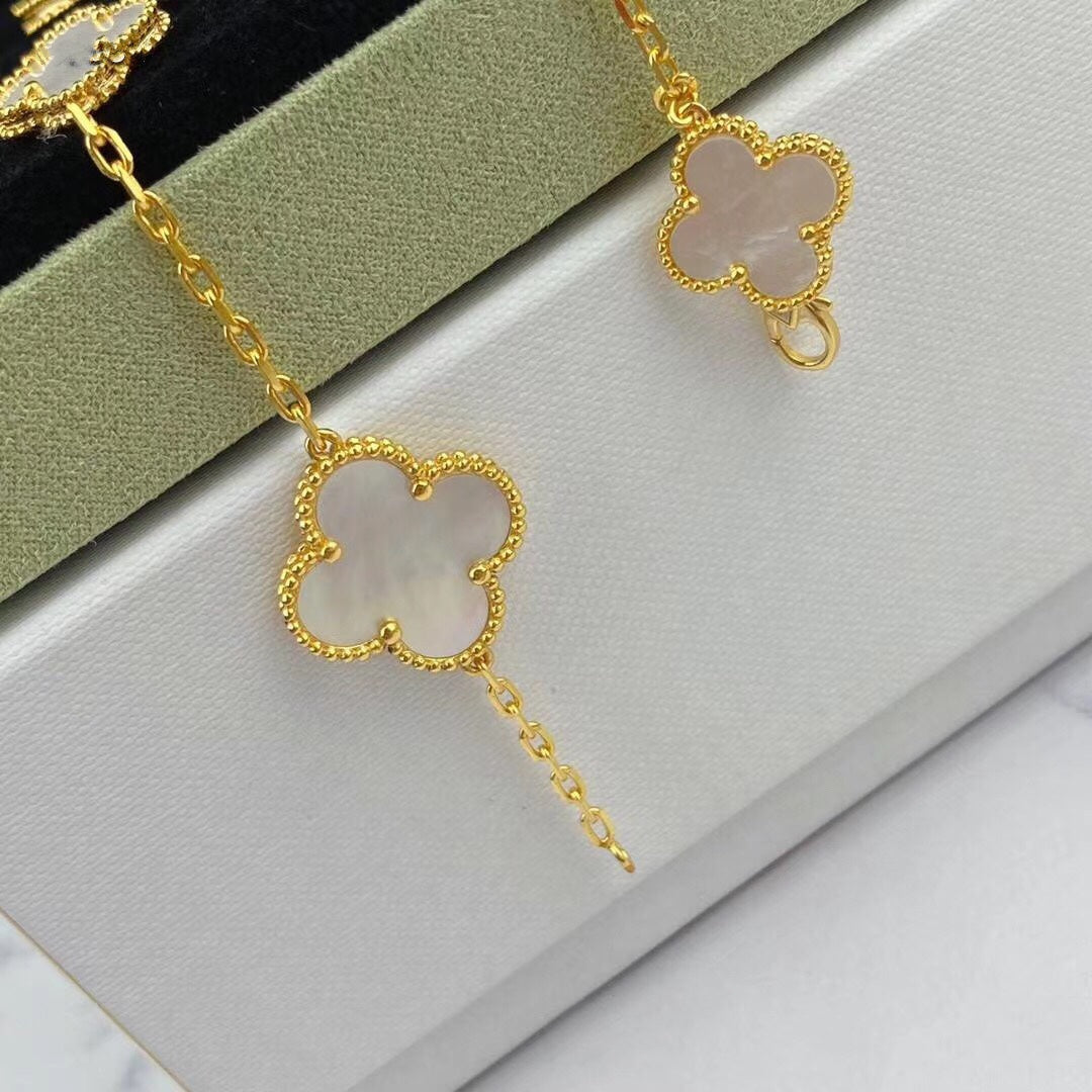 [Royal Top]MAGIC CLOVER MOP GOLD BRACELET 5 MOTIFS
