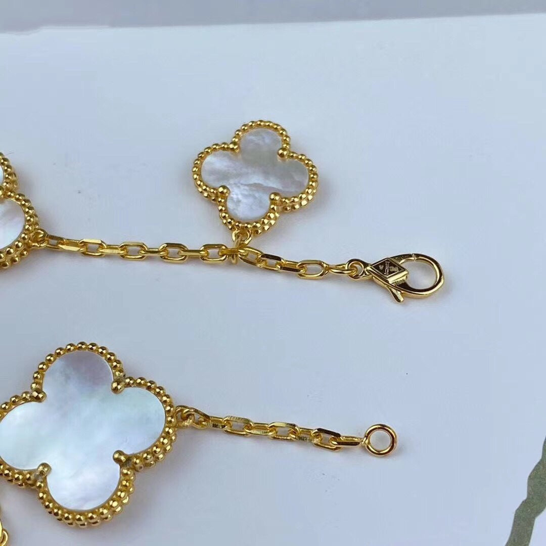 [Royal Top]MAGIC CLOVER MOP GOLD BRACELET 5 MOTIFS