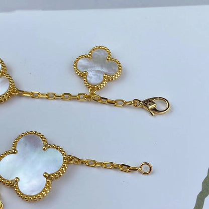 [Royal Top]MAGIC CLOVER MOP GOLD BRACELET 5 MOTIFS