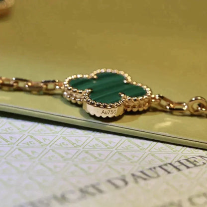[Royal Top] CLOVER 5 MOTIF MALACHITE BRACELET COLLECTION