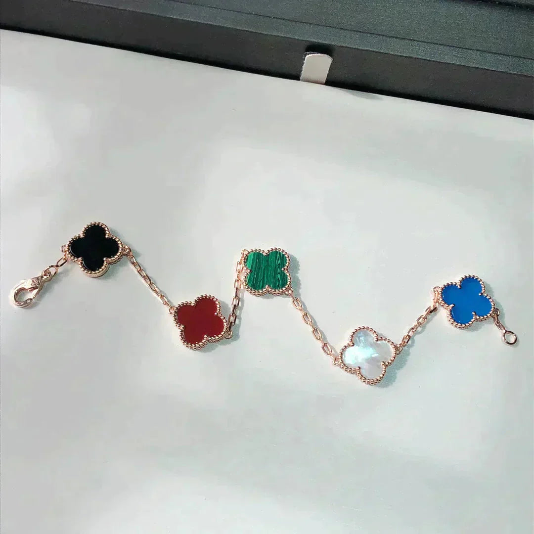 [Royal Top]CLOVER 5 MOTIFS MULTICOLOR BRACELET