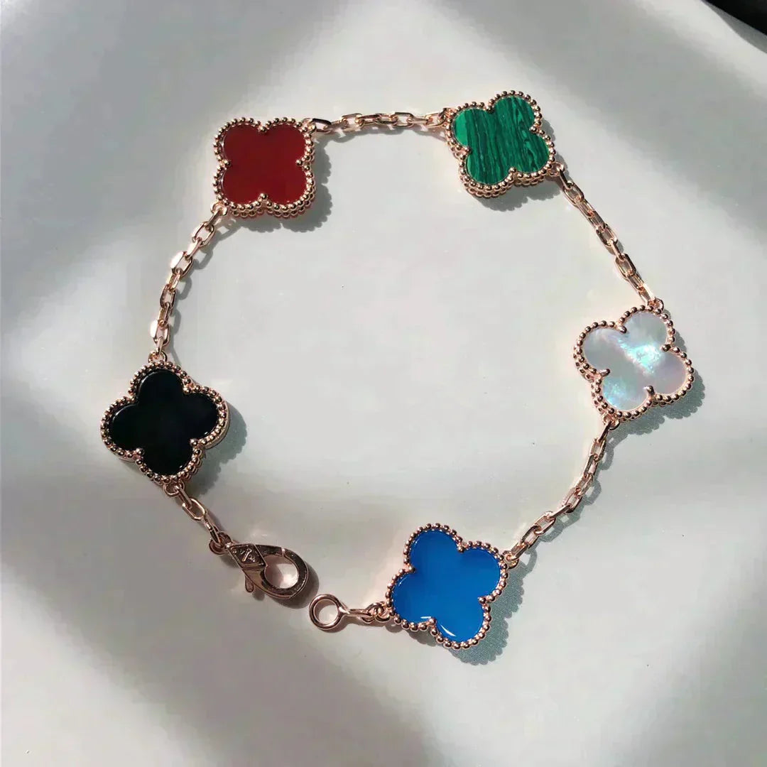 [Royal Top]CLOVER 5 MOTIFS MULTICOLOR BRACELET