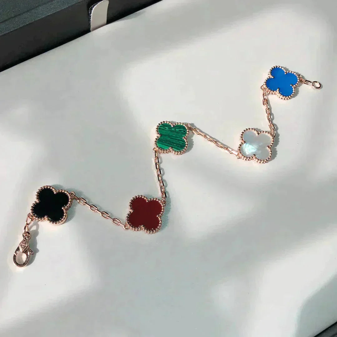 [Royal Top]CLOVER 5 MOTIFS MULTICOLOR BRACELET
