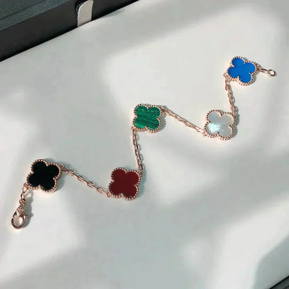 [Royal Top]CLOVER 5 MOTIFS MULTICOLOR BRACELET
