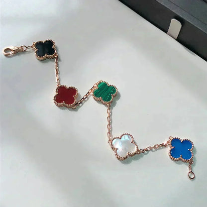 [Royal Top]CLOVER 5 MOTIFS MULTICOLOR BRACELET