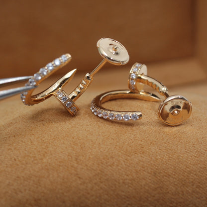 [Royal Top]JUSTE EARRINGS 12.75MM PINK GOLD DIAMOND