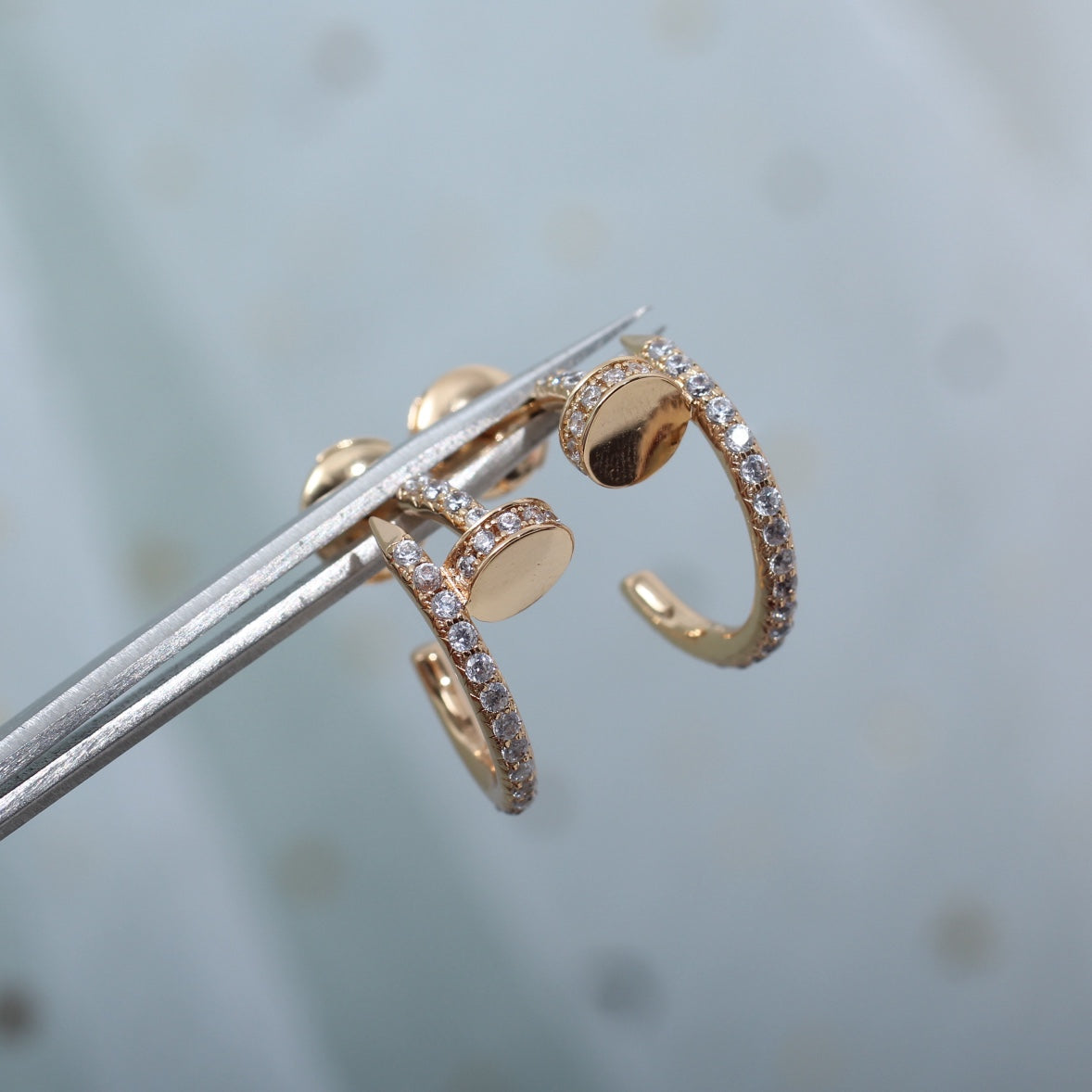 [Royal Top]JUSTE EARRINGS 12.75MM PINK GOLD DIAMOND