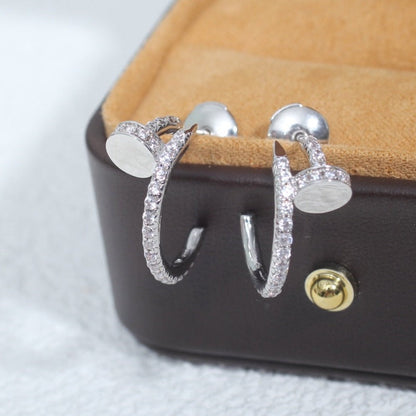 [Royal Top]JUSTE EARRINGS 12.75MM SILVER DIAMOND