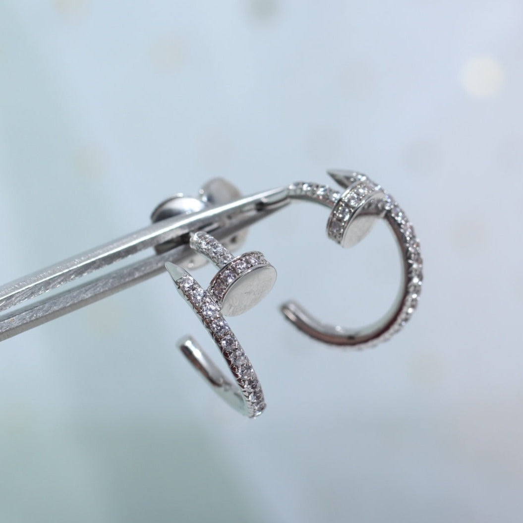 [Royal Top]JUSTE EARRINGS 12.75MM SILVER DIAMOND