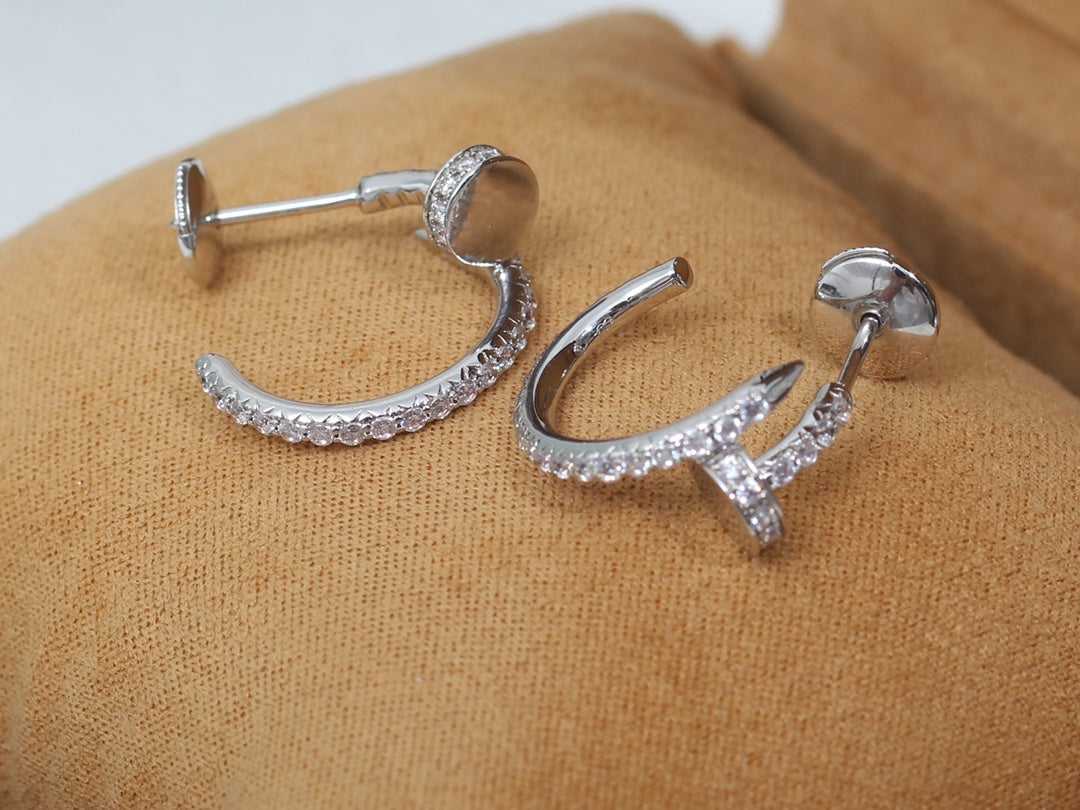 [Royal Top]JUSTE EARRINGS 12.75MM SILVER DIAMOND