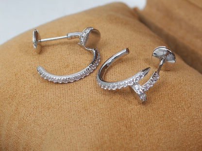 [Royal Top]JUSTE EARRINGS 12.75MM SILVER DIAMOND