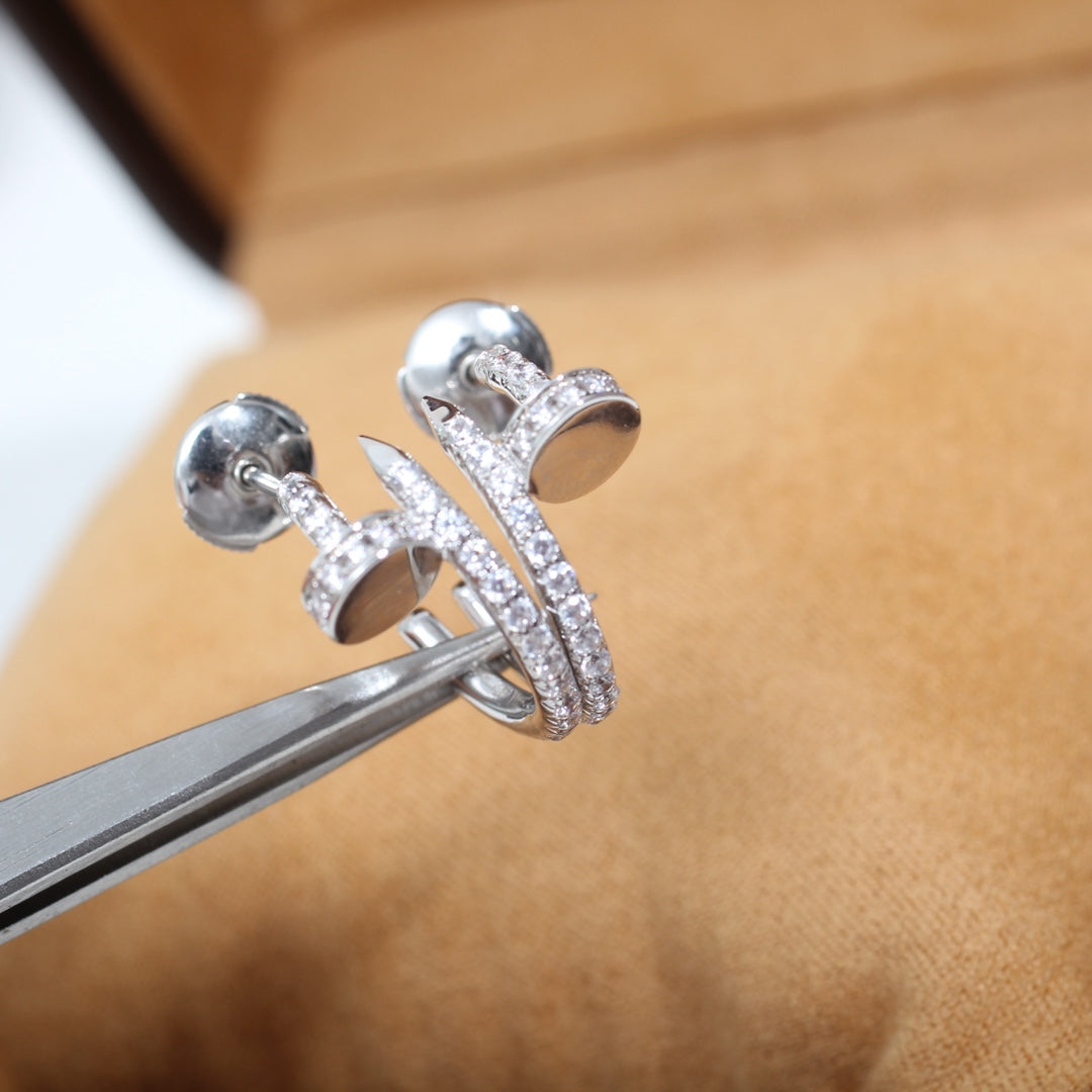 [Royal Top]JUSTE EARRINGS 12.75MM SILVER DIAMOND