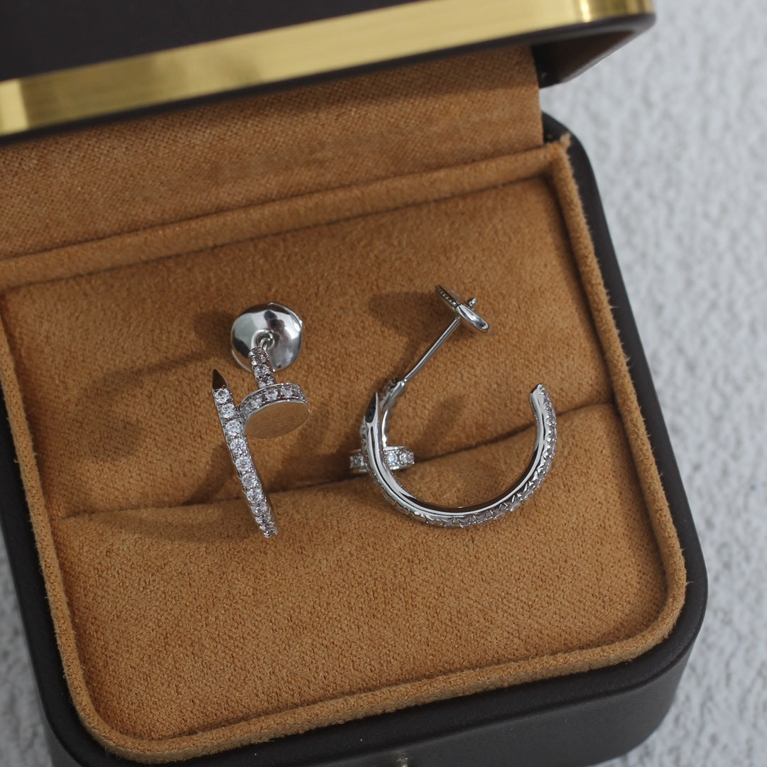 [Royal Top]JUSTE EARRINGS 12.75MM SILVER DIAMOND