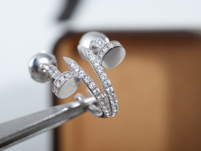 [Royal Top]JUSTE EARRINGS 12.75MM SILVER DIAMOND