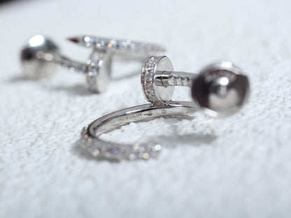 [Royal Top]JUSTE EARRINGS 12.75MM SILVER DIAMOND